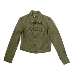 Olive Green Women's Denim Jacket